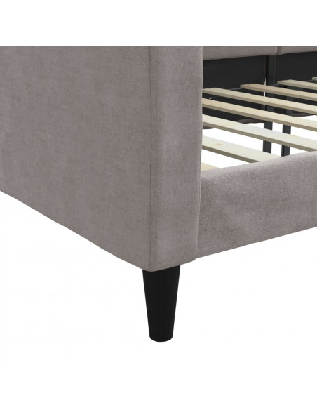 Letto da Giorno Tortora 80x200 cm in Tessuto