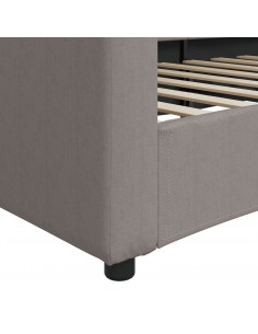 Letto da Giorno Tortora 90x200 cm in Tessuto