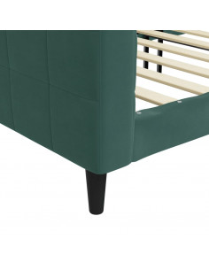 Letto da Giorno Verde Scuro 80x200 cm in Velluto