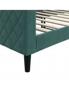 Letto da Giorno Verde Scuro 80x200 cm in Velluto