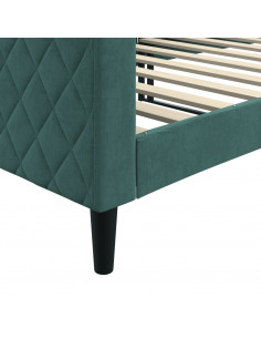 Letto da Giorno Verde Scuro 90x200 cm in Velluto