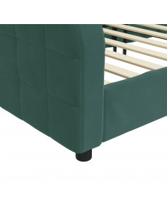 Letto da Giorno Verde Scuro 90x200 cm in Velluto