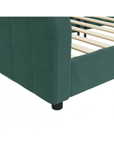 Letto da Giorno Verde Scuro 90x200 cm in Velluto