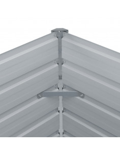 Letto di Coltura Rialzato 100x100x45cm in Acciaio Zincato Verde