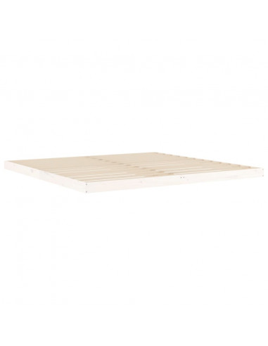 Giroletto Bianco 200x200 cm in Legno Massello di Pino