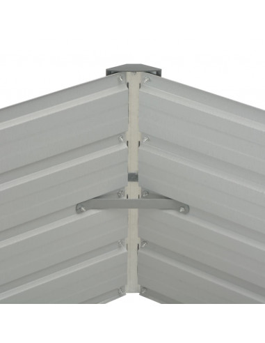 Letto di Coltura Rialzato Marrone 129x129x46cm Acciaio Zincato