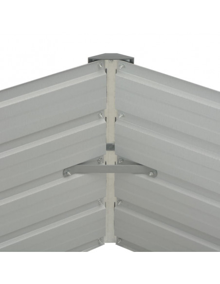 Letto di Coltura Rialzato Marrone 129x129x46cm Acciaio Zincato