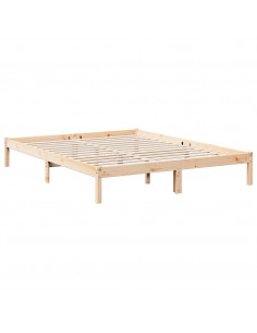 Letto Extra Lungo senza Materasso 140x210 cm in Legno di Pino