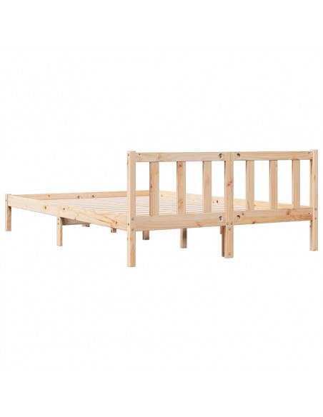 Letto Extra Lungo senza Materasso 140x210 cm in Legno di Pino