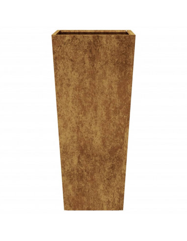 Fioriera da Giardino 35x35x75 cm in Acciaio Corten