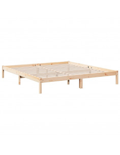 Letto Extra Lungo senza Materasso 180x220 cm in Legno di Pino
