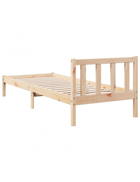 Letto Extra Lungo senza Materasso 80x220 cm in Legno di Pino