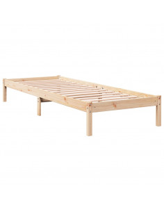 Letto Extra Lungo senza Materasso 90x210 cm in Legno di Pino