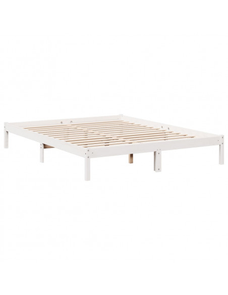 Letto Extra Lungo senza Materasso Bianco 180x200 cm in Pino