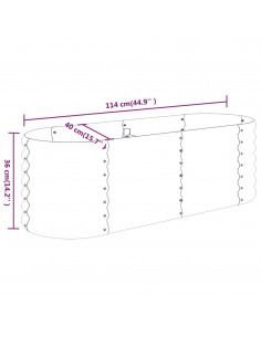 Letto Giardino Acciaio Verniciato a Polvere 114x40x36 cm Verde