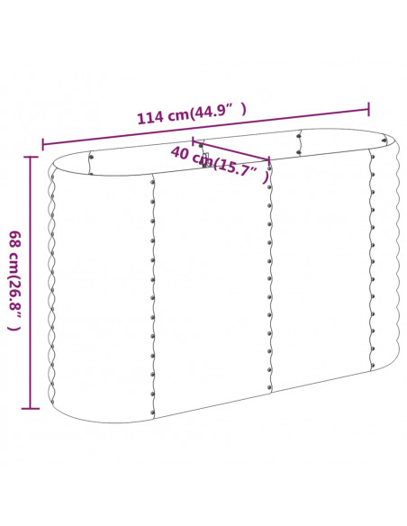 Letto Giardino Acciaio Verniciato a Polvere 114x40x68cm Argento
