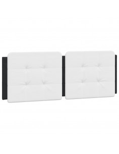Cuscino Testiera Bianco e Nero 140 cm in Similpelle 2