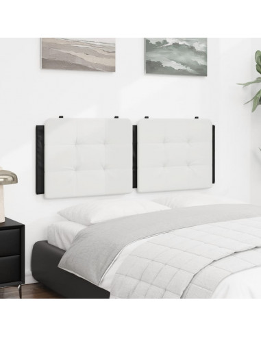 Cuscino Testiera Bianco e Nero 140 cm in Similpelle