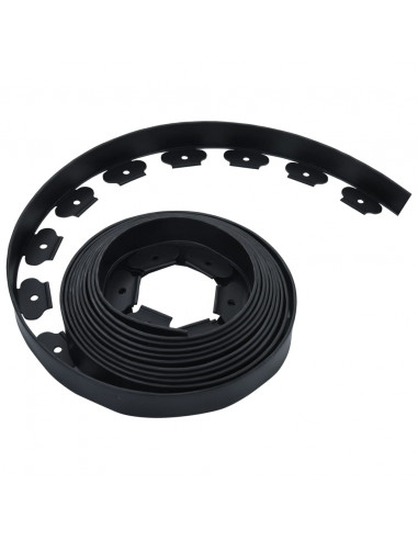 Bordura per Prato Flessibile con 30 Picchetti 10 m 5 cm