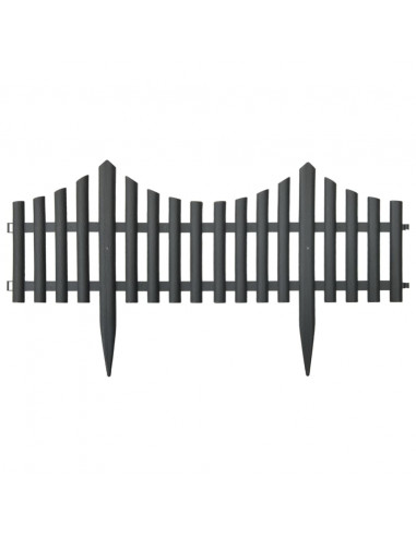 Bordi per Prato 17 pz Antracite 10 m in PP