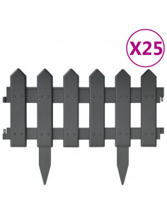 Bordi per Prato 25 pz Antracite 10 m in PP 2