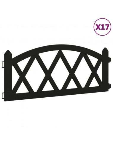 Bordi per Prato 17 pz Neri 10 m in PP