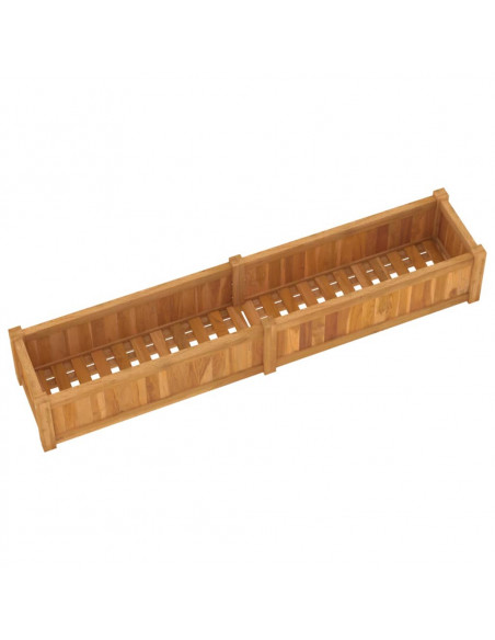Letto Giardino Rialzato 150x30x25 cm Legno Massello di Teak