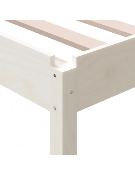 Letto Impilabile Bianco 90x190 cm in Legno Massello di Pino