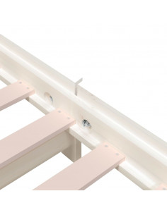 Letto Impilabile Bianco 90x200cm in Legno Massello di Pino