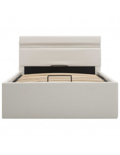 Giroletto Contenitore Idraulico LED Bianco Similpelle 90x200 cm 2