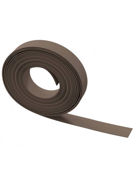 Bordature da Giardino 4 pz Marroni 10 m 10 cm in Polietilene
