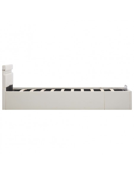 Giroletto Contenitore Idraulico LED Bianco Similpelle 90x200 cm