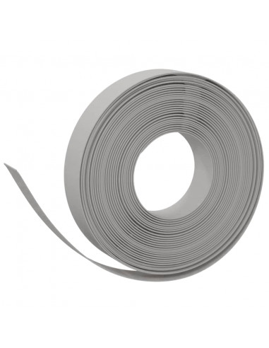 Bordature da Giardino 3 pz Grigie 10 m 10 cm in Polietilene
