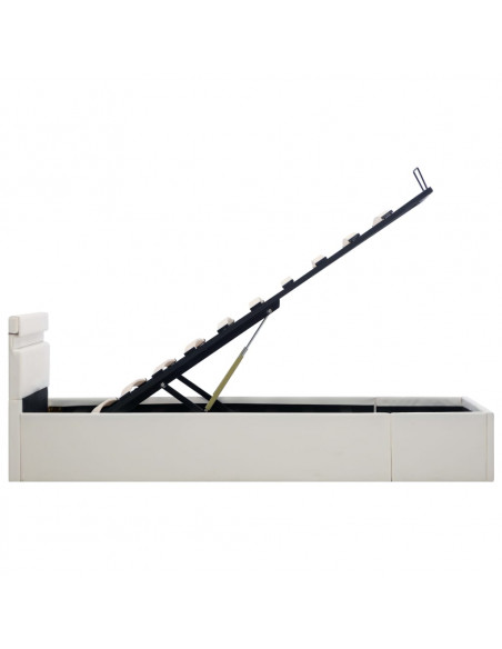 Giroletto Contenitore Idraulico LED Bianco Similpelle 90x200 cm