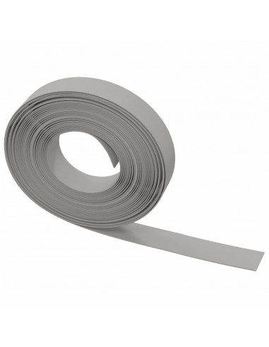 Bordature da Giardino 3 pz Grigie 10 m 10 cm in Polietilene