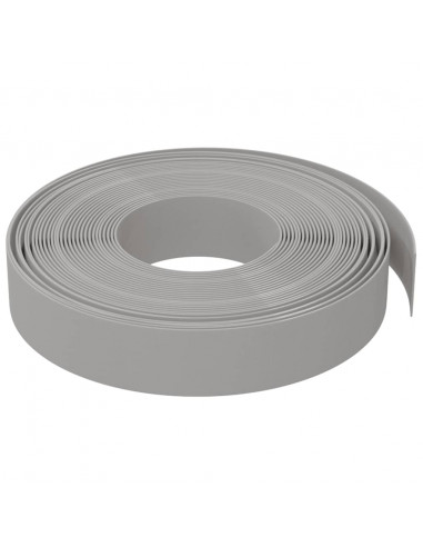Bordature da Giardino 3 pz Grigie 10 m 10 cm in Polietilene