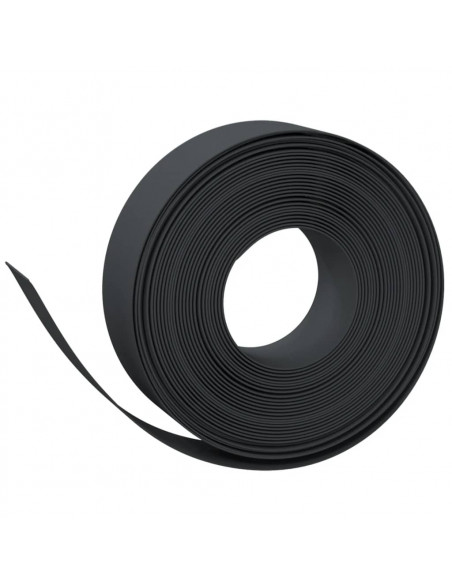 Bordature da Giardino 5 pz Nere 10 m 15 cm in Polietilene