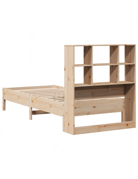Letto Libreria senza Materasso 100x200 cm in Legno di Pino