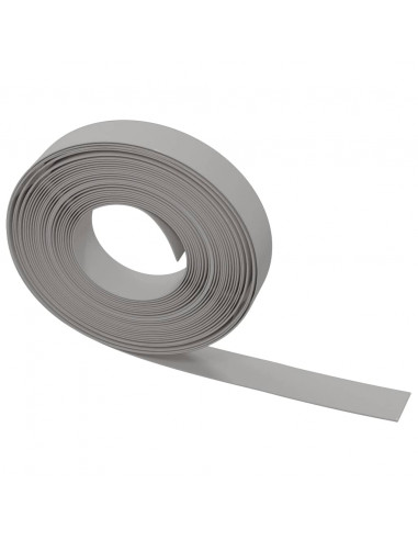 Bordature da Giardino 4 pz Grigie 10 m 10 cm in Polietilene