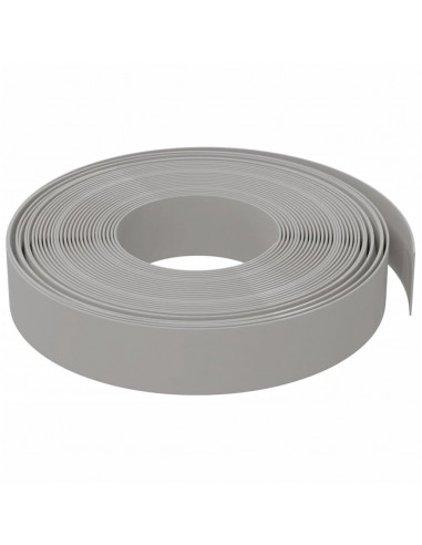 Bordature da Giardino 4 pz Grigie 10 m 10 cm in Polietilene