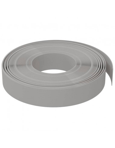 Bordature da Giardino 5 pz Grigie 10 m 10 cm in Polietilene