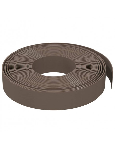 Bordature da Giardino 3 pz Marroni 10 m 10 cm in Polietilene