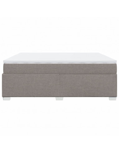 Giroletto a Molle con Materasso Tortora 200x200 cm in Tessuto