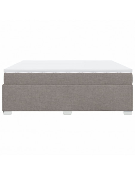 Giroletto a Molle con Materasso Tortora 200x200 cm in Tessuto