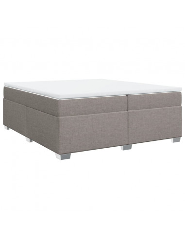 Giroletto a Molle con Materasso Tortora 200x200 cm in Tessuto