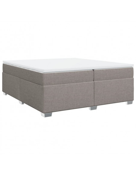 Giroletto a Molle con Materasso Tortora 200x200 cm in Tessuto