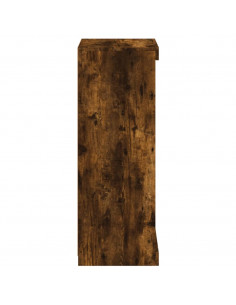 Credenza con Luci LED Rovere Fumo 41x37x100 cm 2