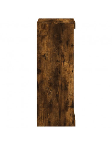 Credenza con Luci LED Rovere Fumo 41x37x100 cm