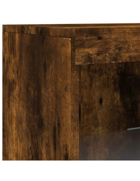 Credenza con Luci LED Rovere Fumo 41x37x100 cm
