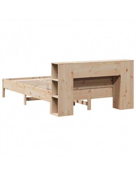 Letto Libreria senza Materasso 120x200cm Legno Massello di Pino